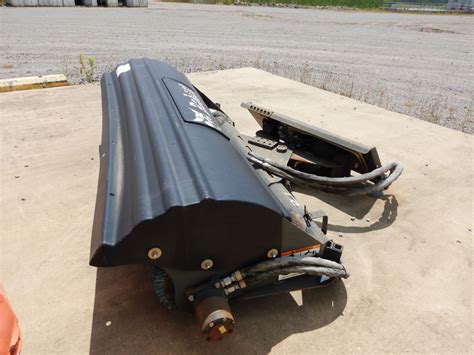 skid steer angle broom snow|bobcat skid steer broom attachment.